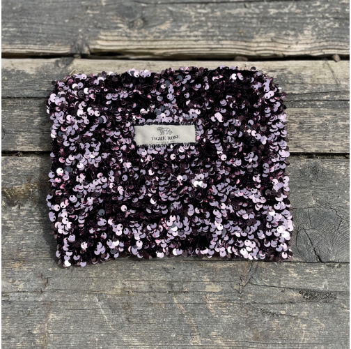 Pochette sequins roses