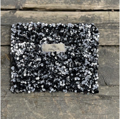 Pochette sequins argentés